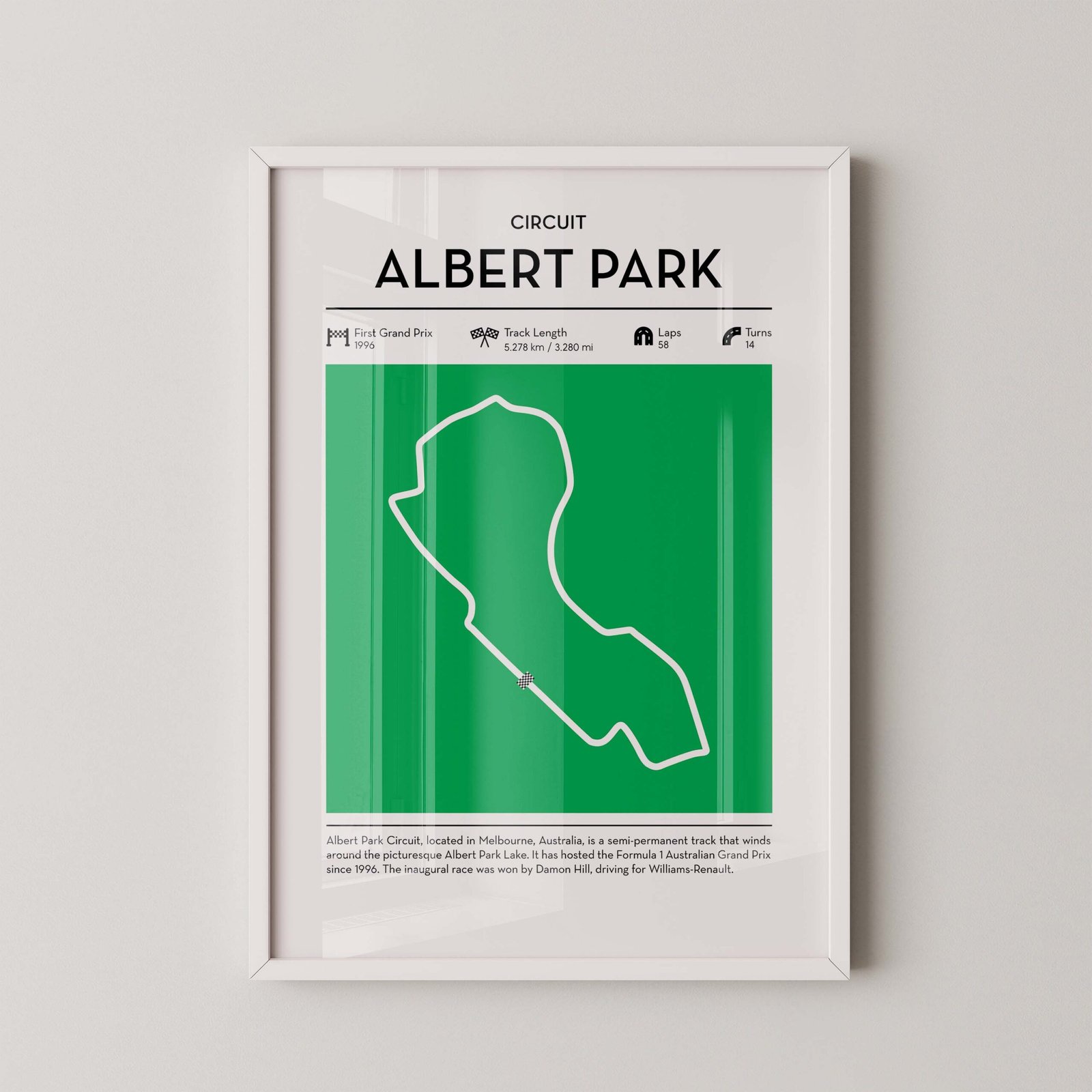 Albert Park F1 Map Poster - Image 2
