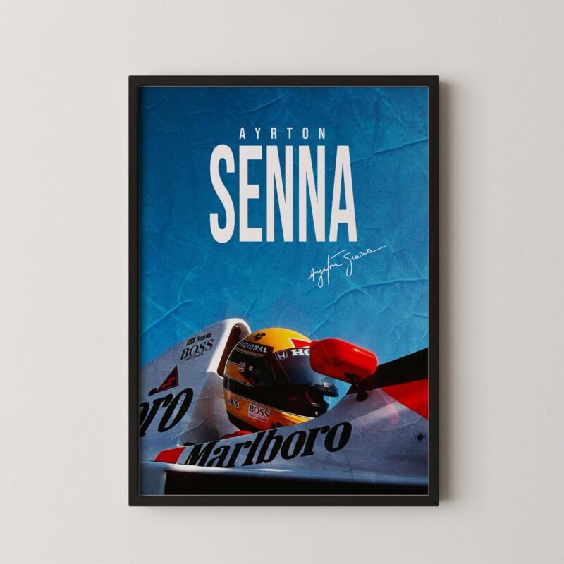 Ayrton Senna Retro Cinematic Poster
