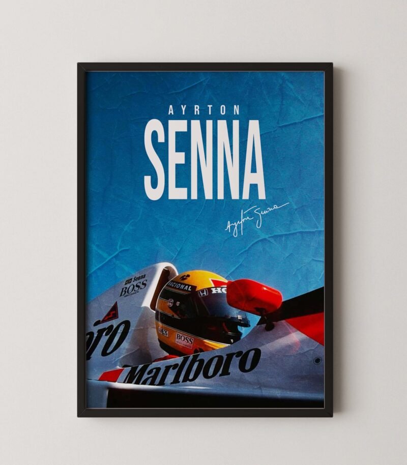 Ayrton Senna Retro Cinematic Poster