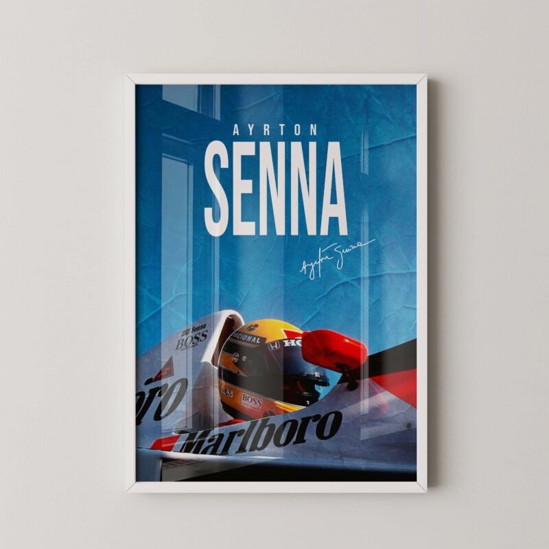 Ayrton Senna Retro Cinematic Poster