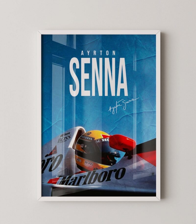 Ayrton Senna Retro Cinematic Poster