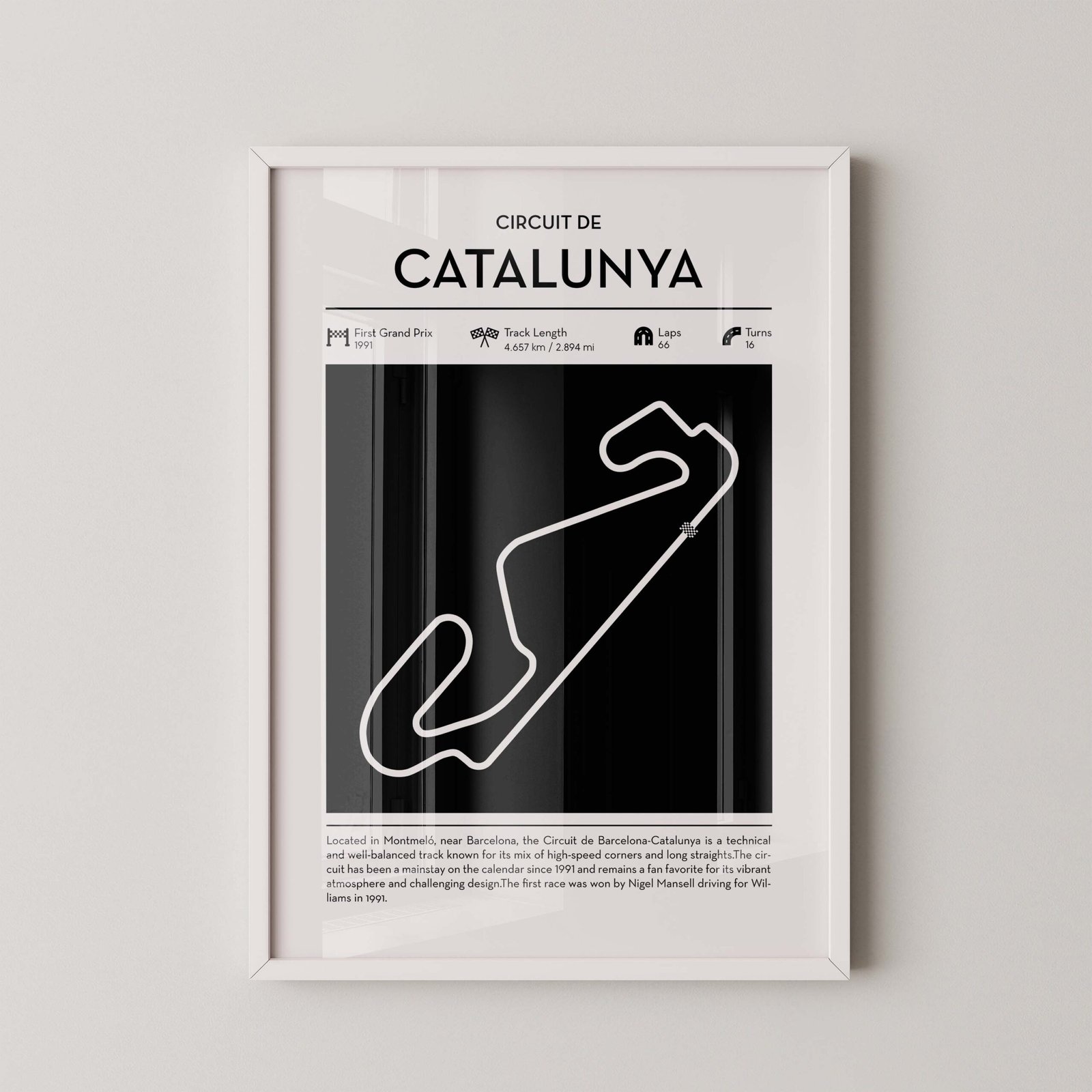 Catalunya F1 Track Map Poster - Image 2