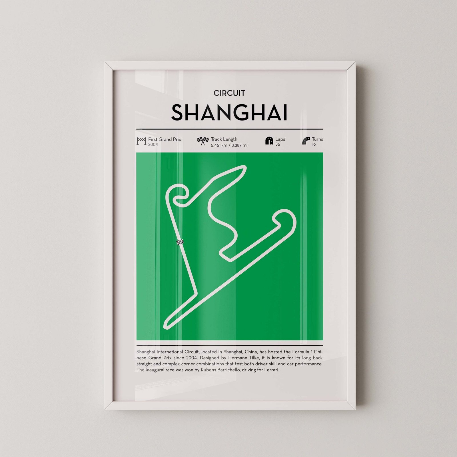 F1 Shanghai Racetrack Poster - Image 2
