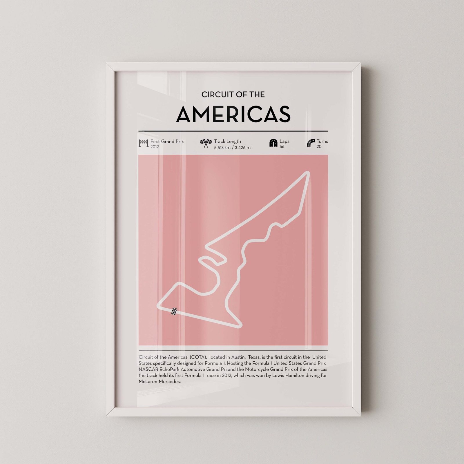 COTA Formula 1 Map Poster - Image 2