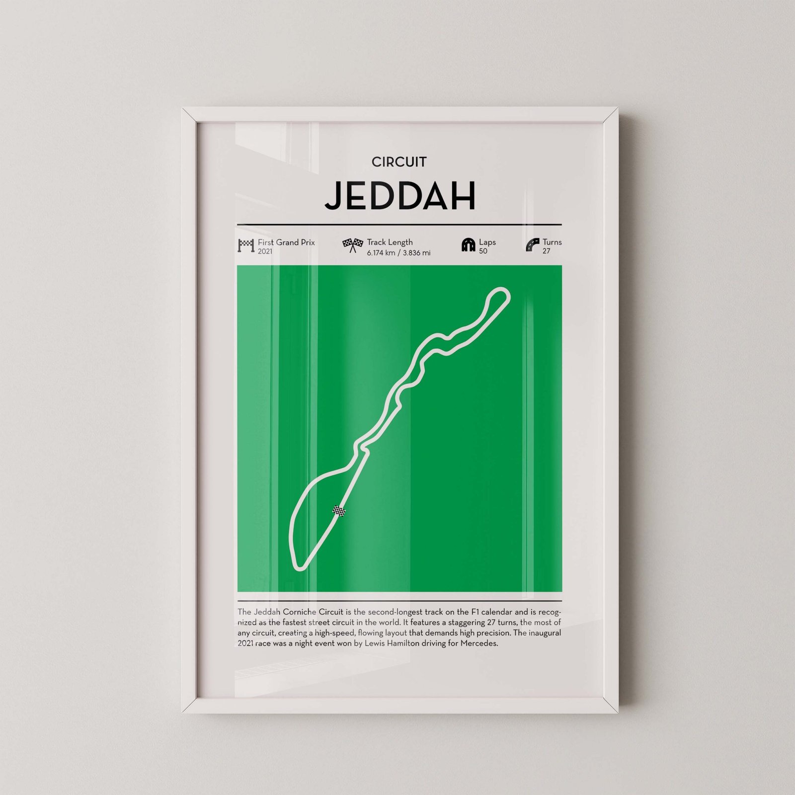 Saudi Arabian Grand Prix Poster - Image 2