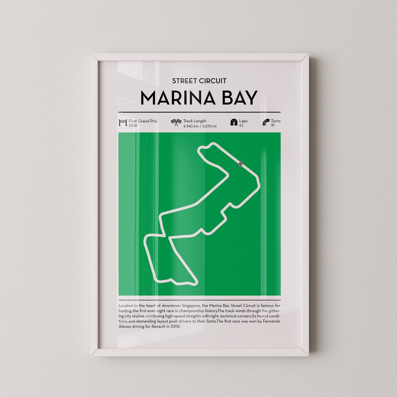 F1 Marina Bay Circuit Poster - Image 2