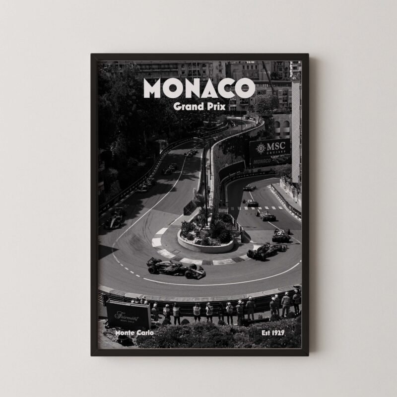 monaco grand prix premium f1 poster