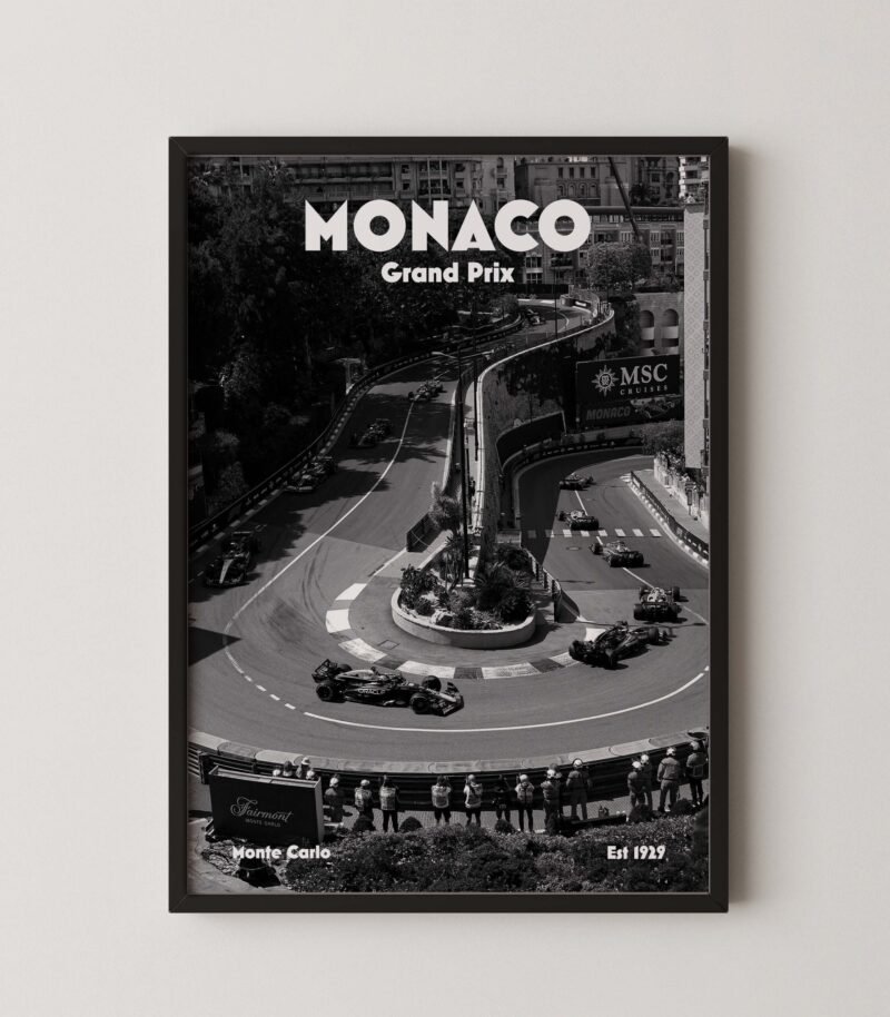 monaco grand prix premium f1 poster