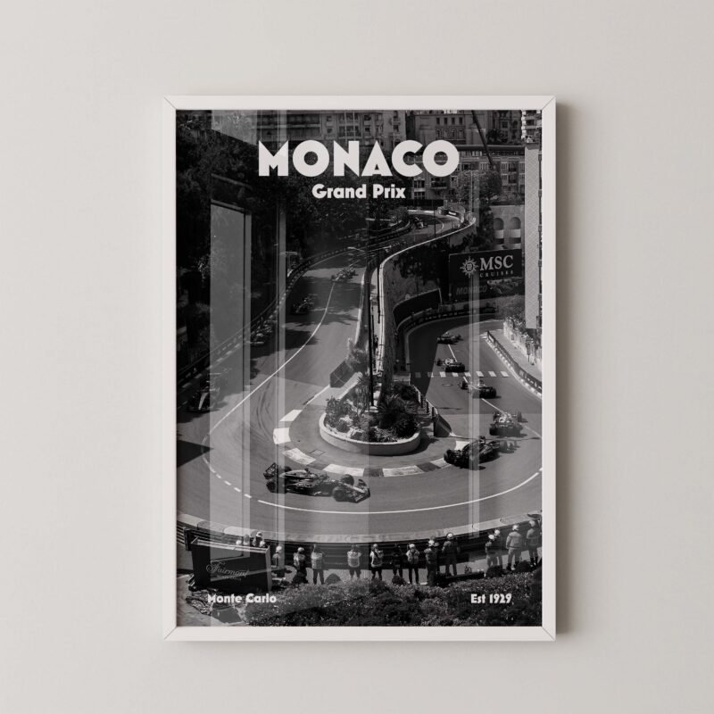 monaco grand prix premium f1 poster