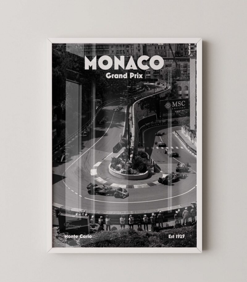 monaco grand prix premium f1 poster