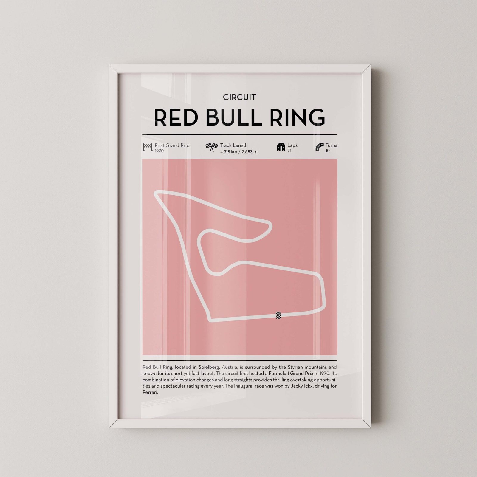 Red Bull Ring F1 Circuit Poster - Image 2