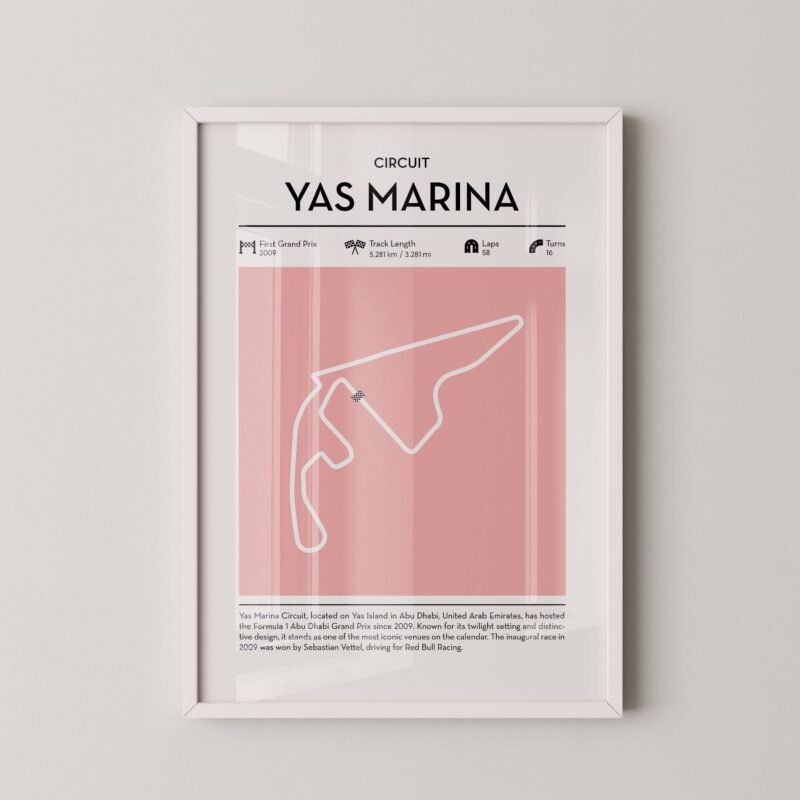 modern miami Grand Prix circuit poster with minimalist Formula 1 track design