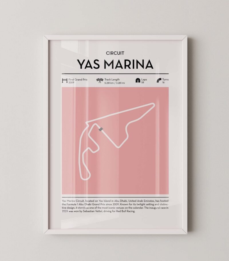 modern miami Grand Prix circuit poster with minimalist Formula 1 track design