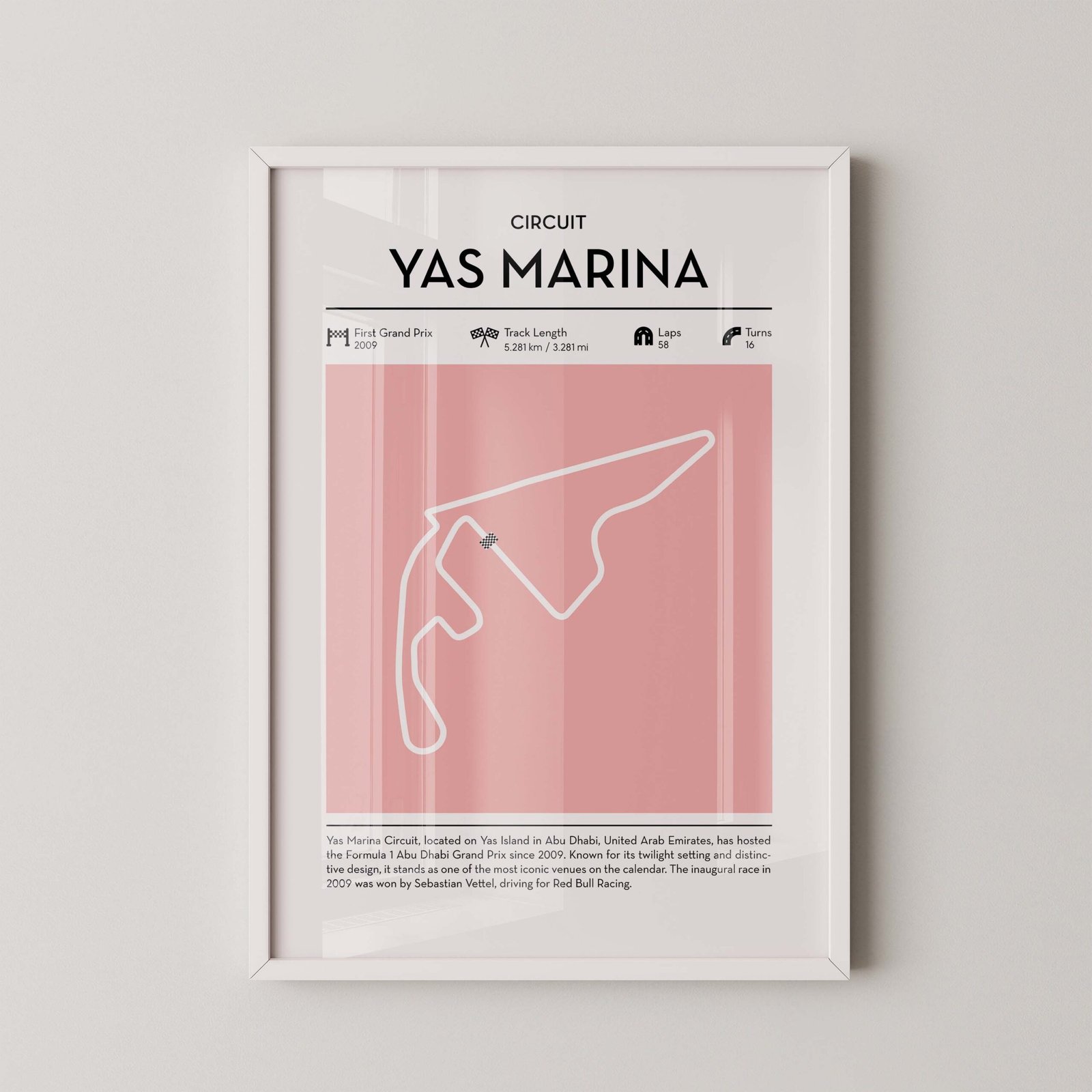 Yas Marina Circuit Map Poster - Image 2