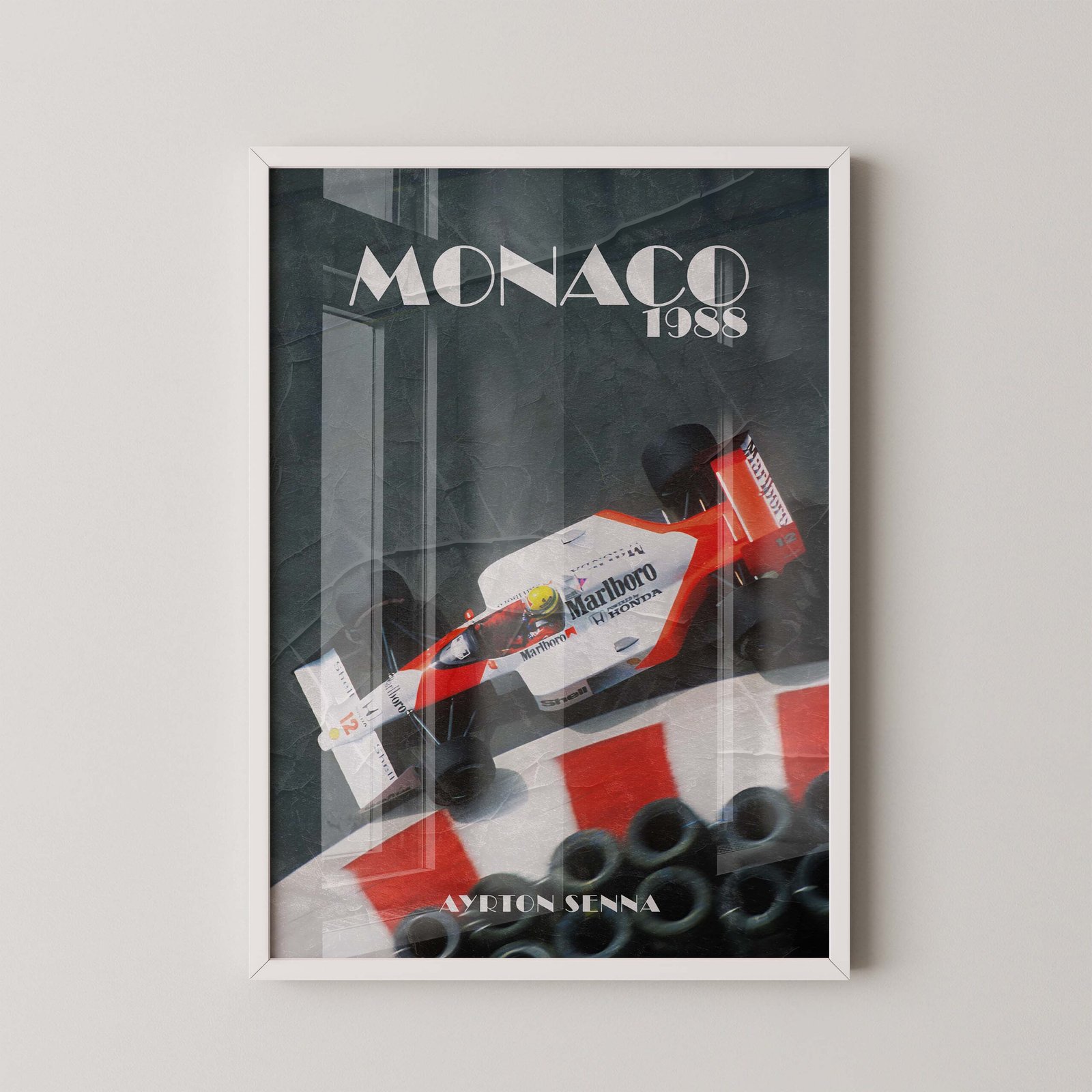 Ayrton Senna Monaco Gp Poster - Image 2