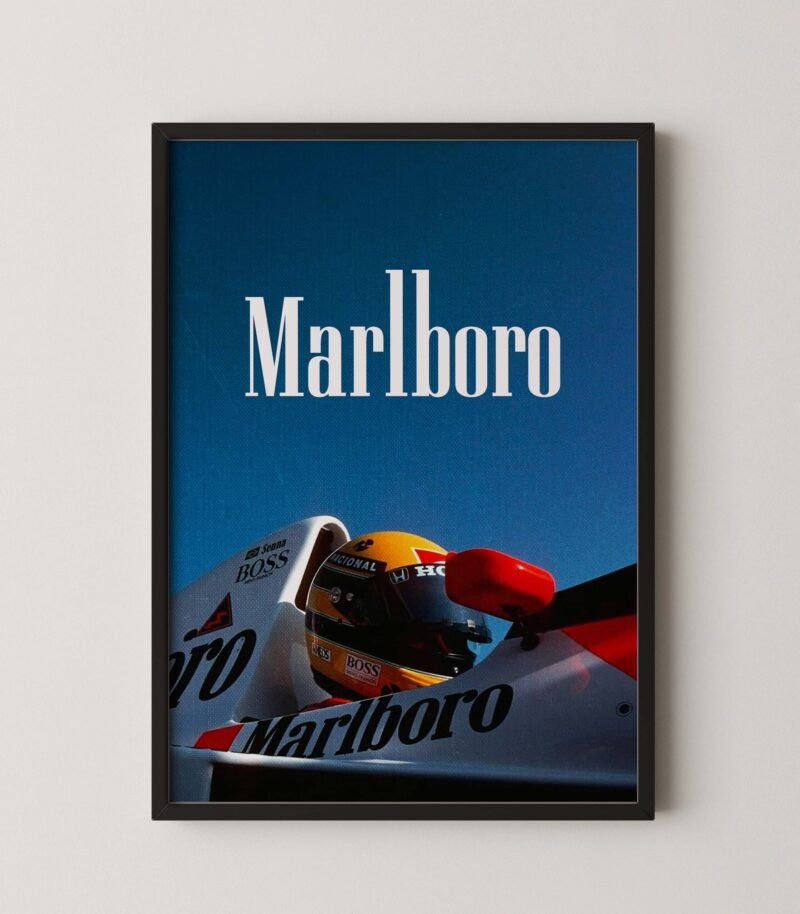 Vintage f1 mclaren marlboro senna poster