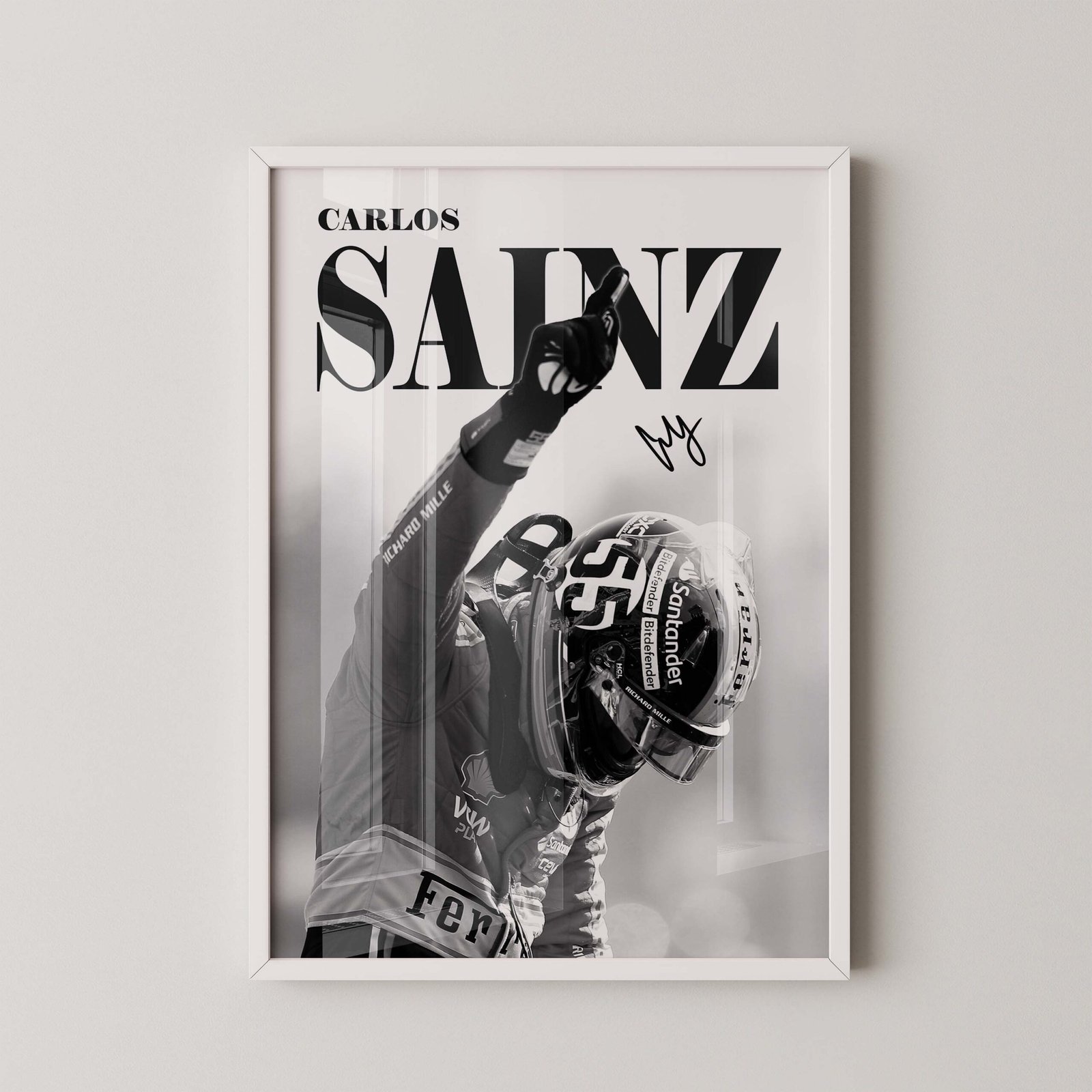 Carlos Sainz F1 Ferrari Print - Image 2