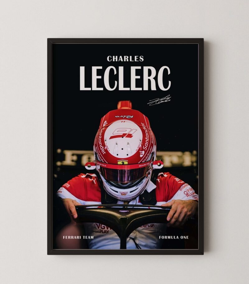 Charles Leclerc F1 Cockpit Wall Art