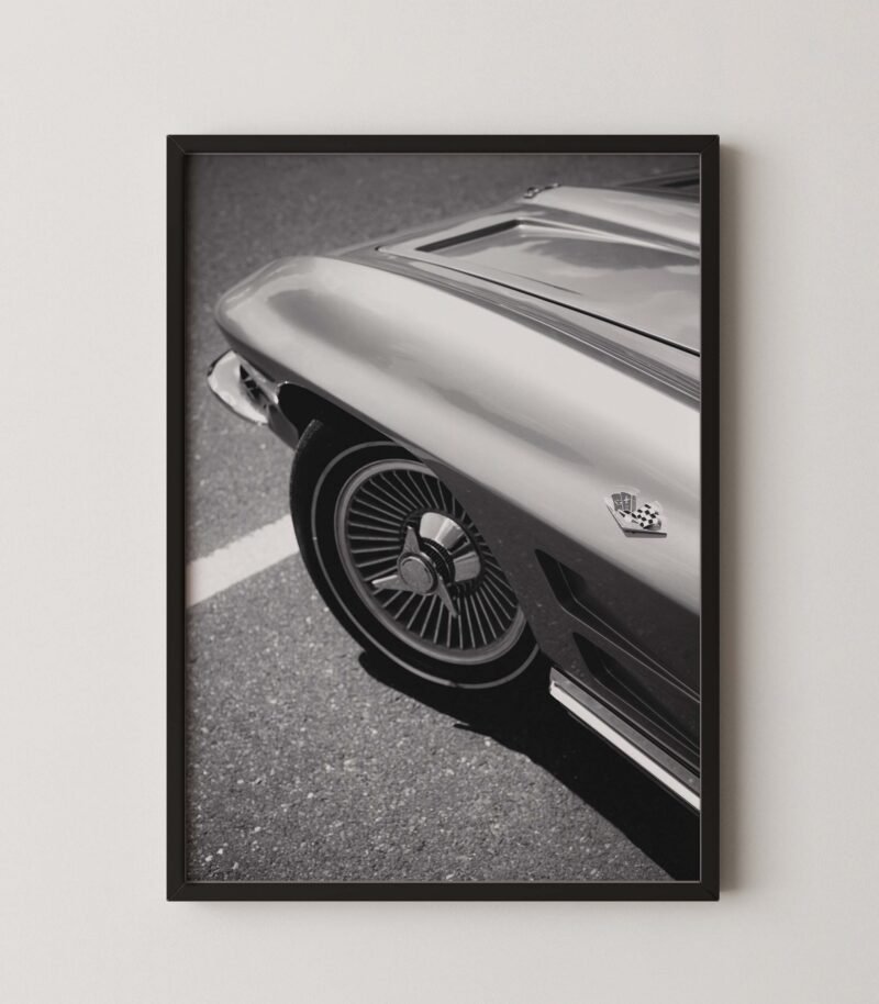 Vintage Corvette Side View Print