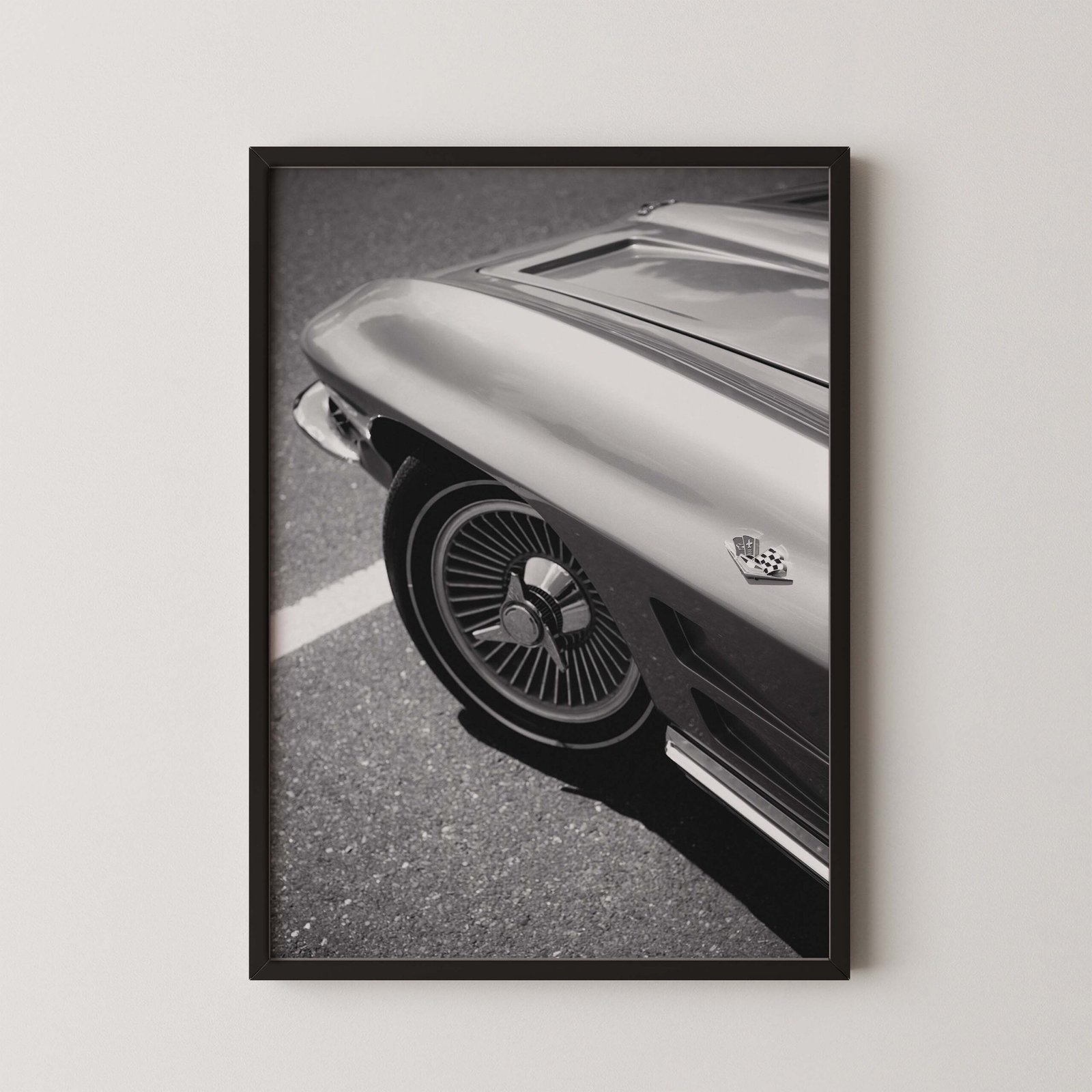 Vintage Corvette Side View Print