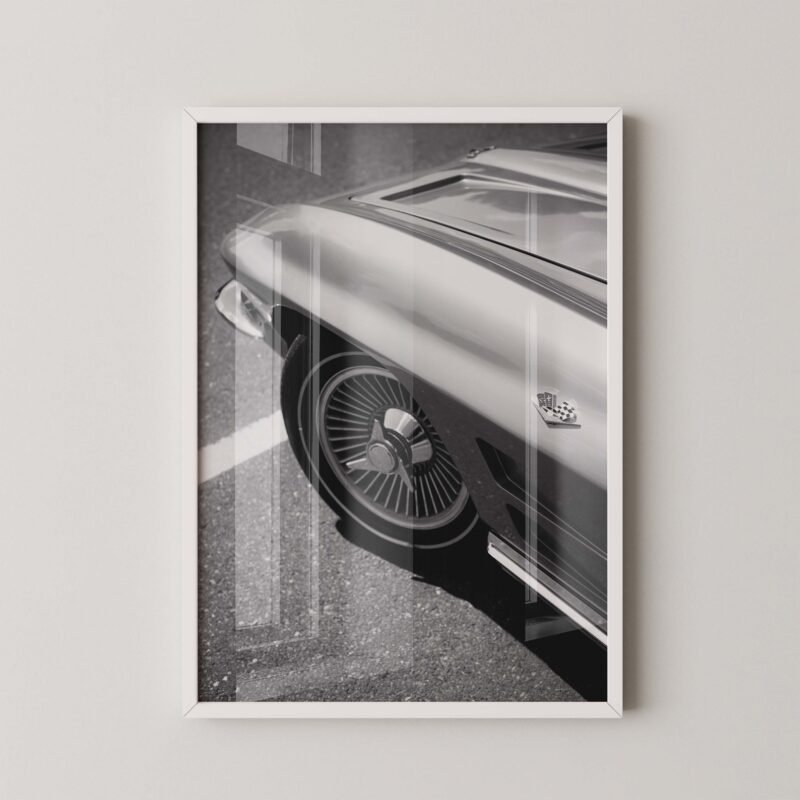 Vintage Corvette Side View Print