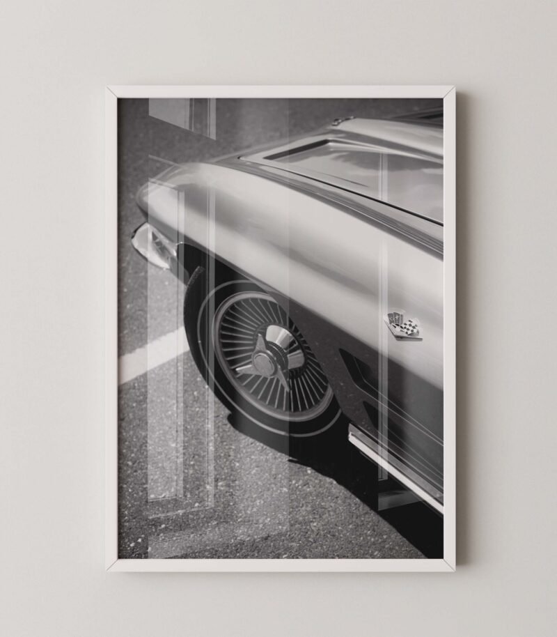 Vintage Corvette Side View Print