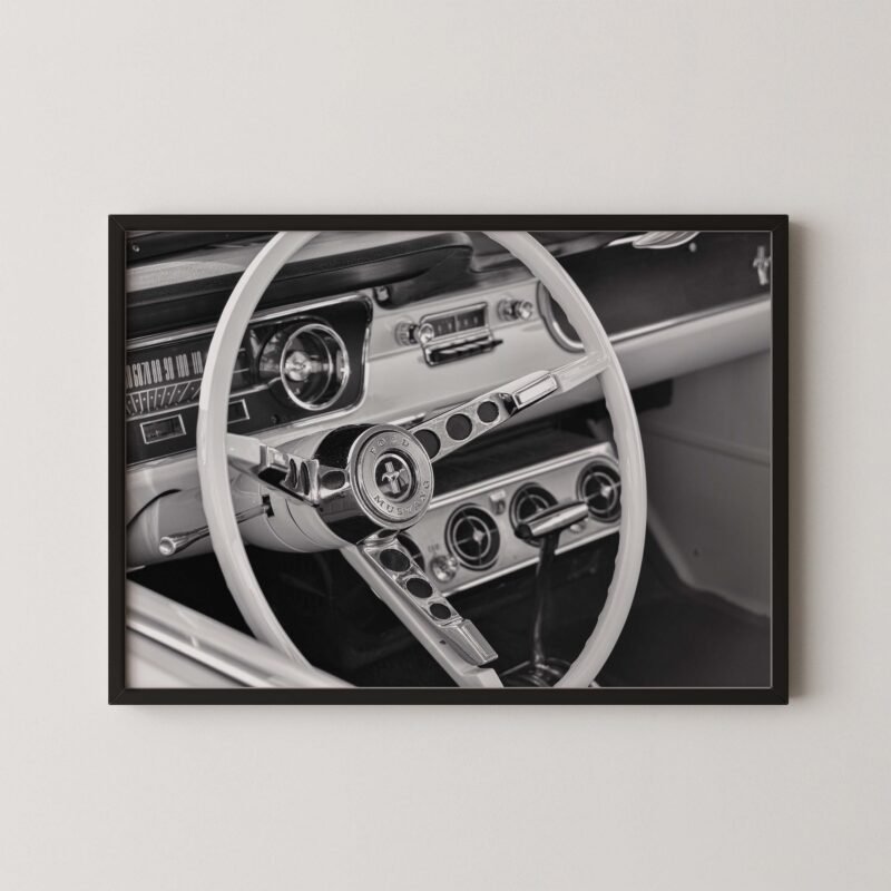 Classic Ford Mustang Cockpit Wall Art