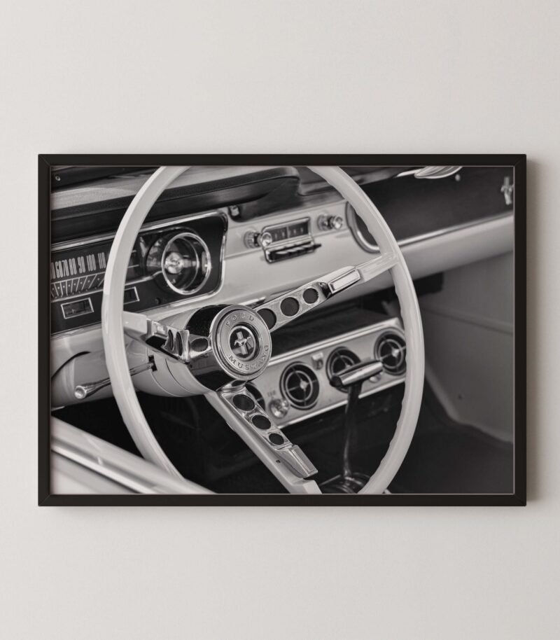 Classic Ford Mustang Cockpit Wall Art