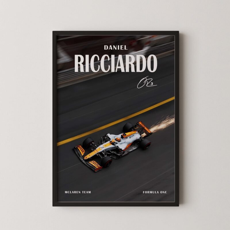 Daniel Ricciardo Monaco F1 Mclaren Poster