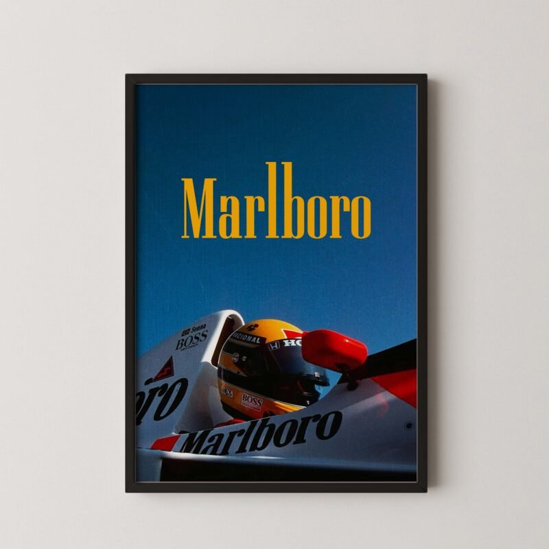 Vintage Formula 1 Marlboro mclaren senna poster