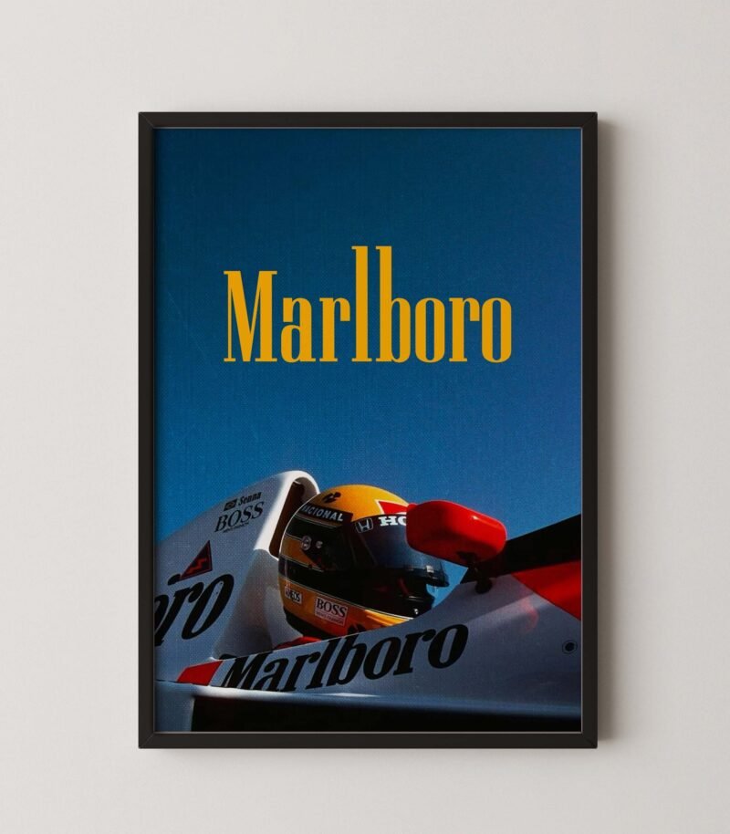Vintage Formula 1 Marlboro mclaren senna poster
