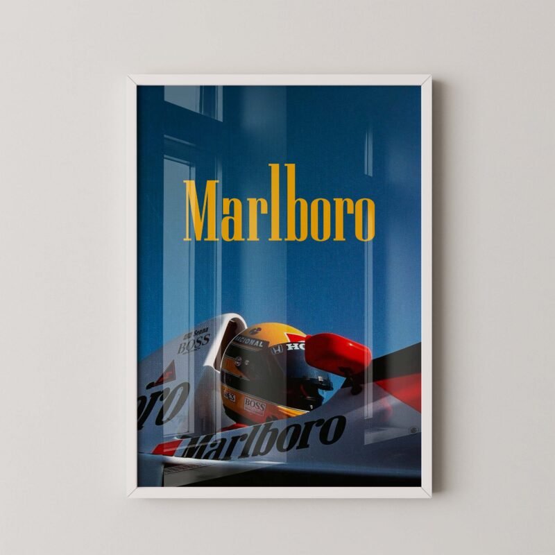 Vintage Formula 1 Marlboro mclaren senna poster