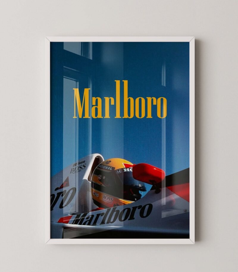 Vintage Formula 1 Marlboro mclaren senna poster