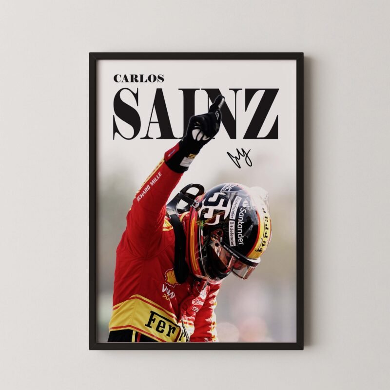 Carlos Sainz Formula 1 Ferrari Poster