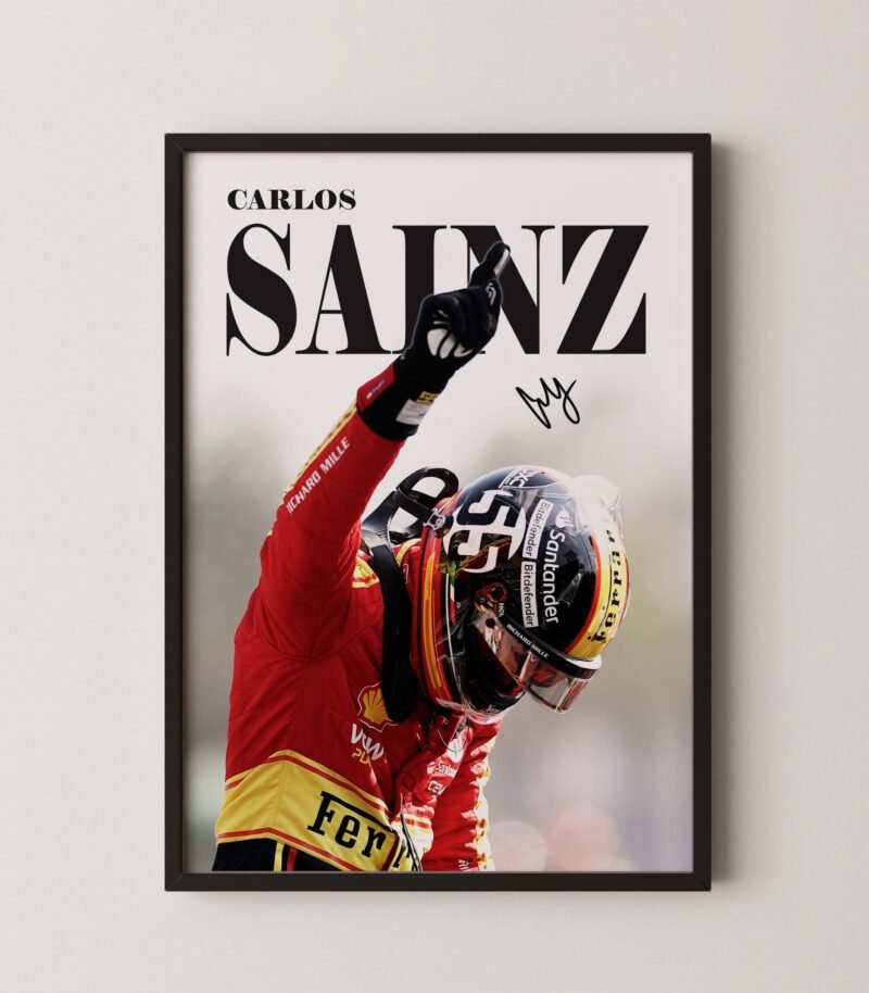 Carlos Sainz Formula 1 Ferrari Poster