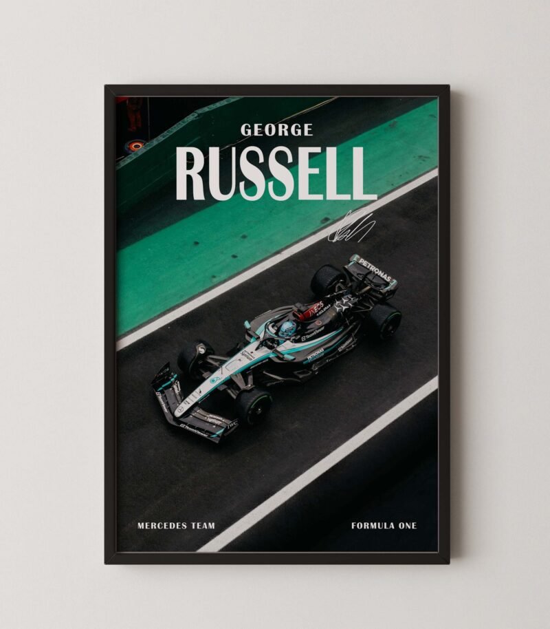 Formula 1 Mercedes Amg Petronas George Russel Poster