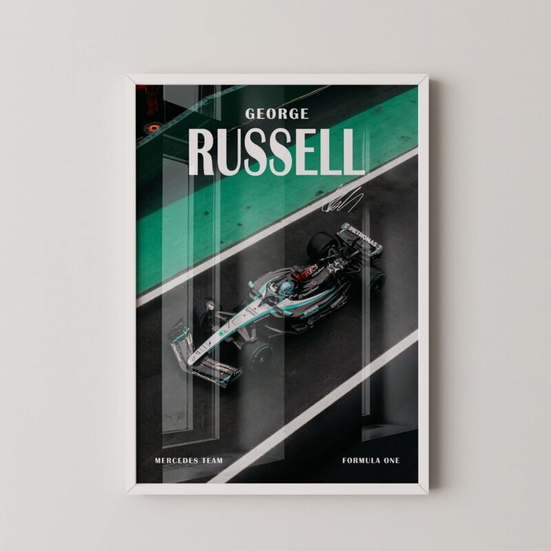 Formula 1 Mercedes Amg Petronas George Russel Poster