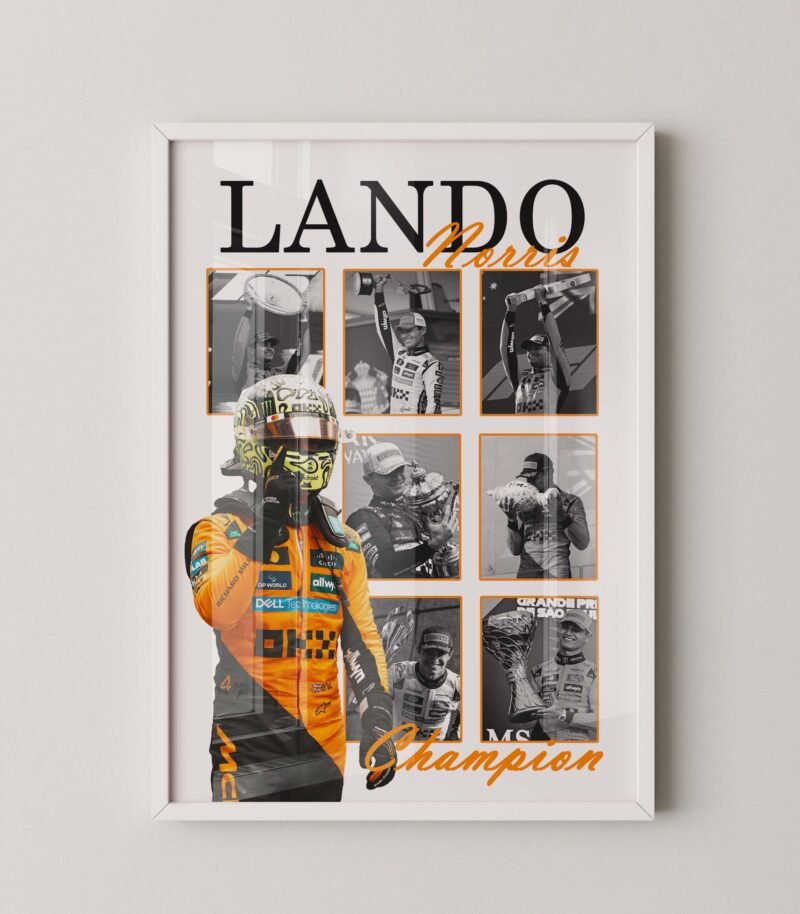formula 1 2025 World Champion Lando Norris poster