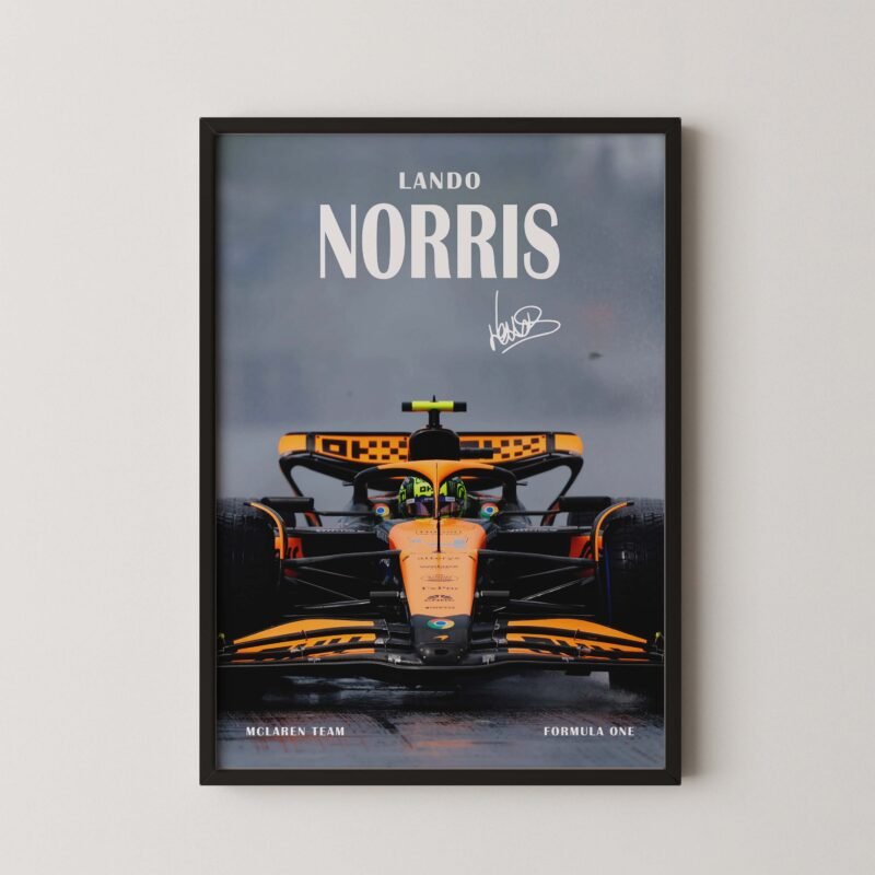 f1 mclaren lando norris racing poster