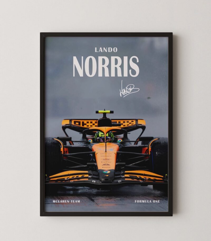f1 mclaren lando norris racing poster