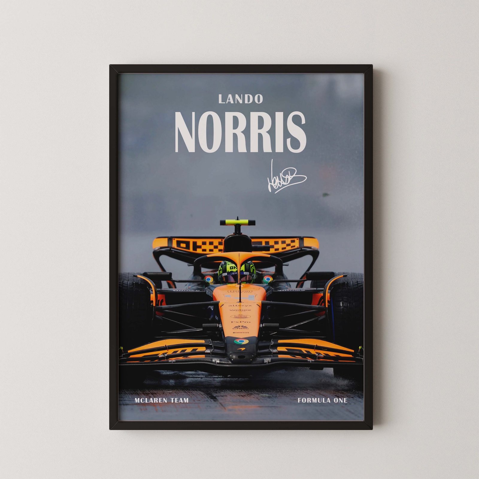 f1 mclaren lando norris racing poster
