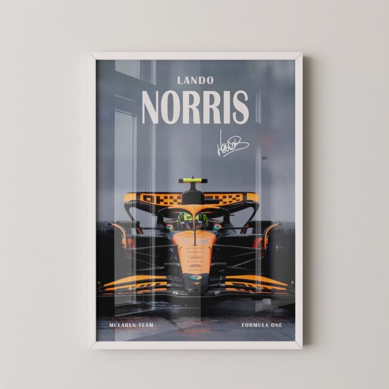 f1 mclaren lando norris racing poster