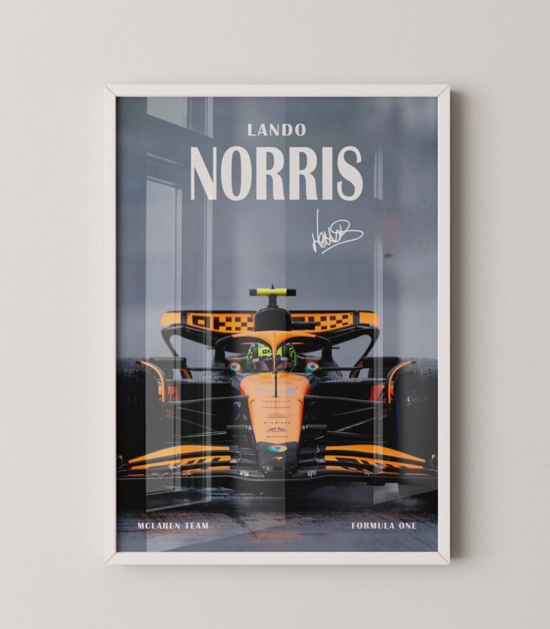 f1 mclaren lando norris racing poster