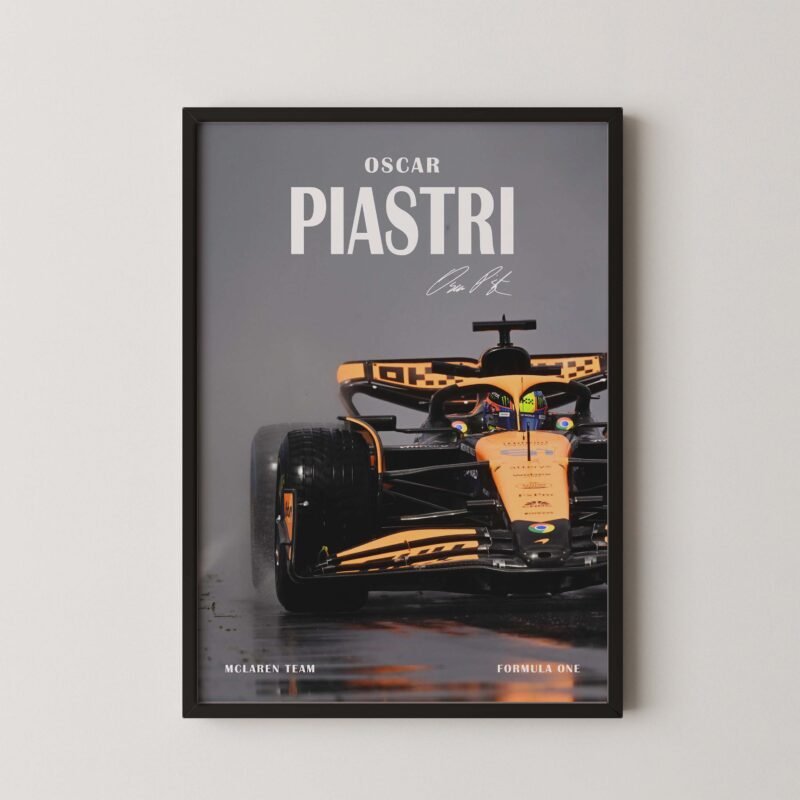 Oscar Piastri F1 Mclaren Racing Poster