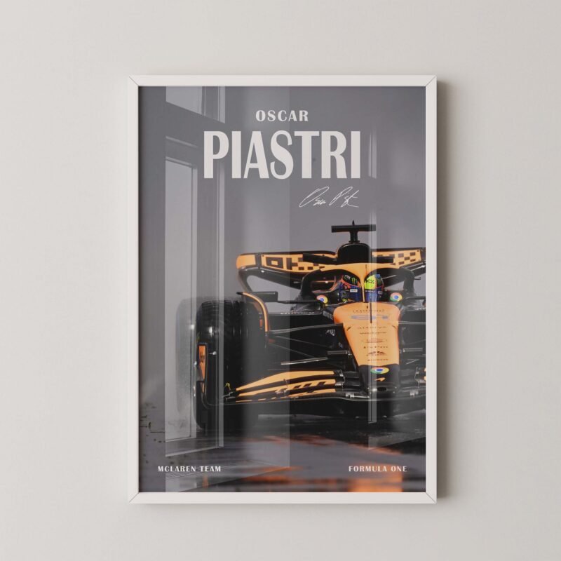 Oscar Piastri F1 Mclaren Racing Poster