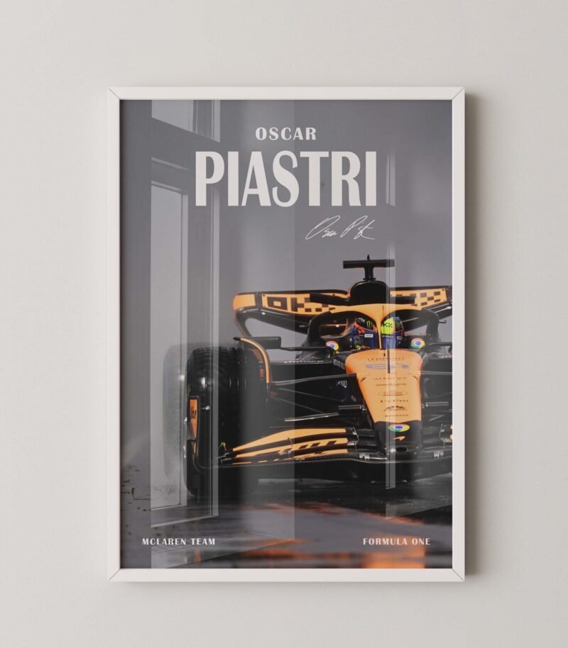 Oscar Piastri F1 Mclaren Racing Poster
