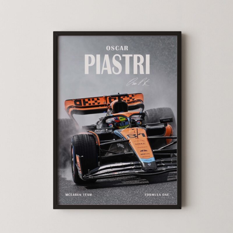 Formula 1 mclaren oscar piastri sign poster