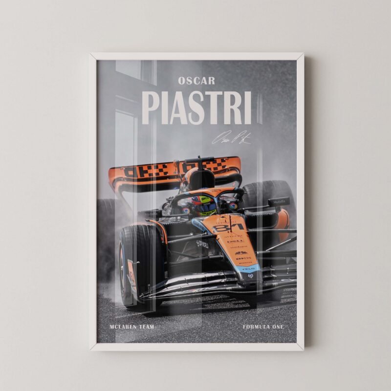 Formula 1 mclaren oscar piastri sign poster