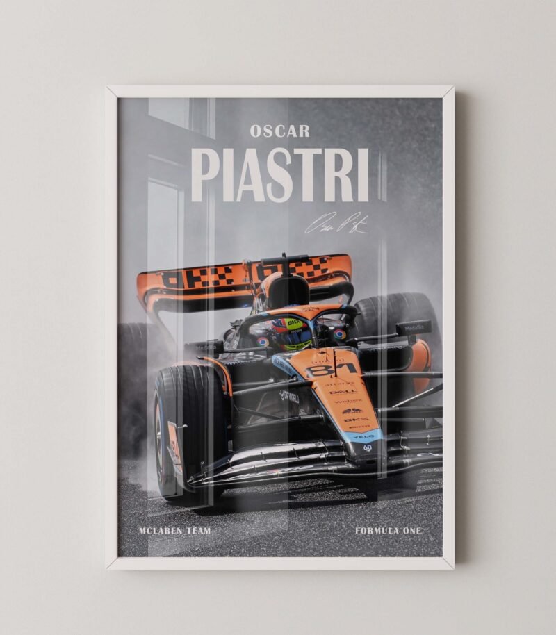 Formula 1 mclaren oscar piastri sign poster