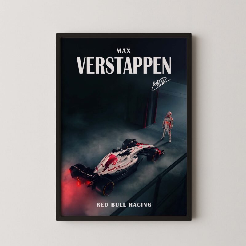 F1 Red Bull Max Verstappen Cinematic Wall Art